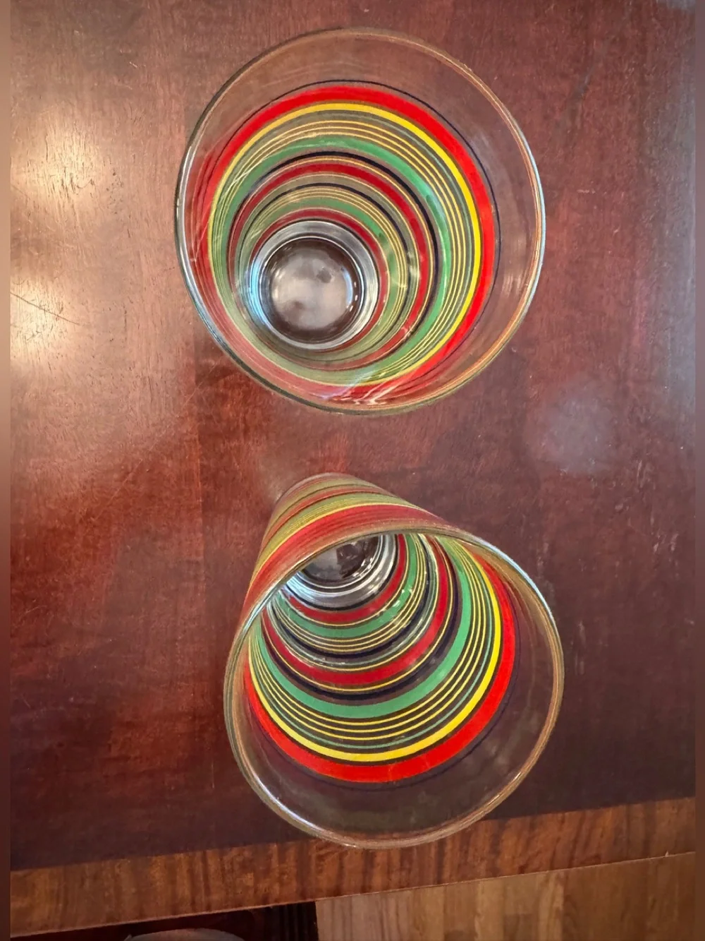Fiestaware Coordinates Drinking Glasses Mambo Libbey Stripes Fiesta. SET OF TWO